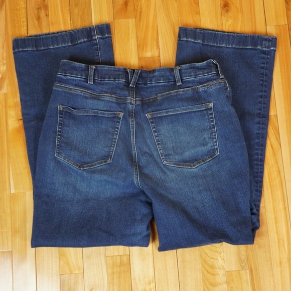 Duluth Trading Co Dark Wash Wide Leg Jeans Size 14x31 - Picture 5 of 5